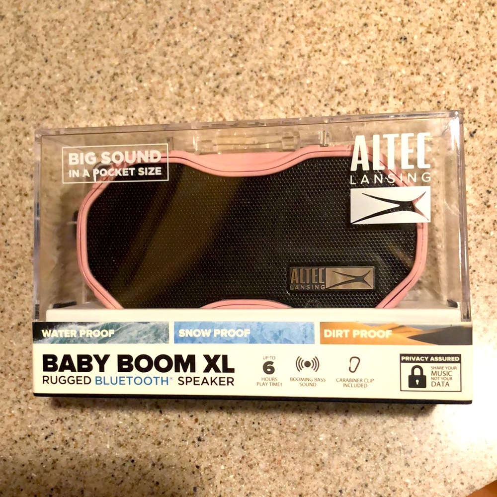Altec Lansing Baby Boom XL Bluetooth Speaker — Pink—NEW